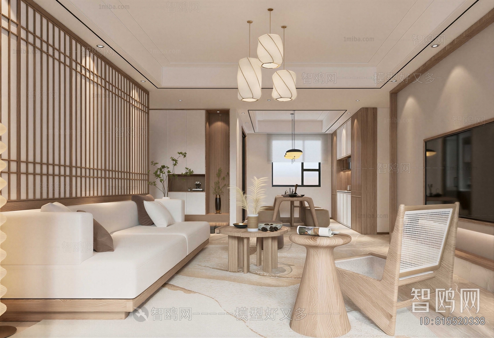 New Chinese Style A Living Room