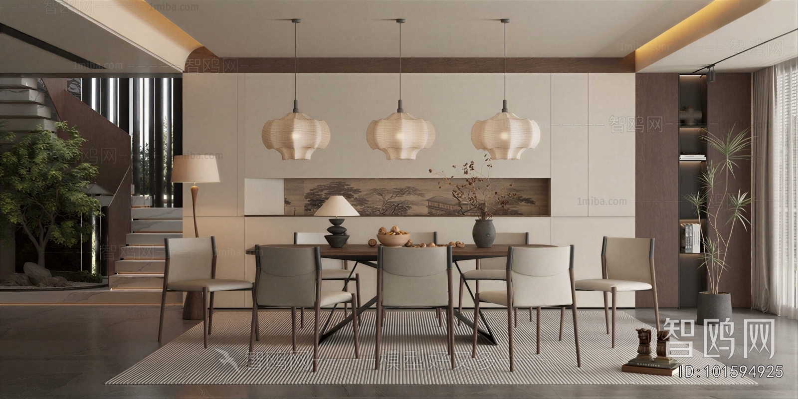 New Chinese Style Dining Room