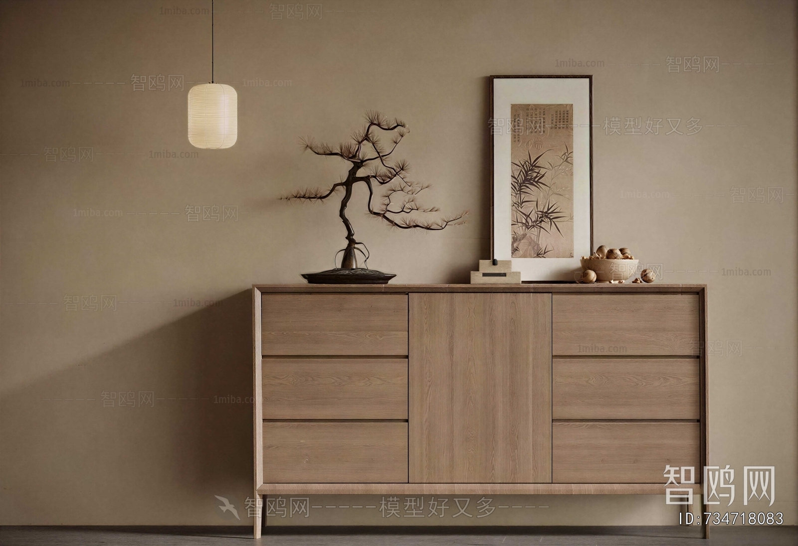 New Chinese Style Side Cabinet