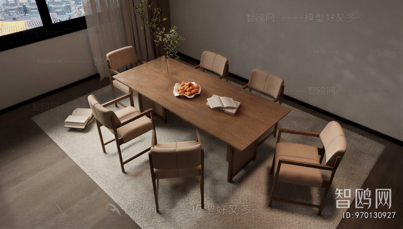 Wabi-sabi Style Dining Table And Chairs
