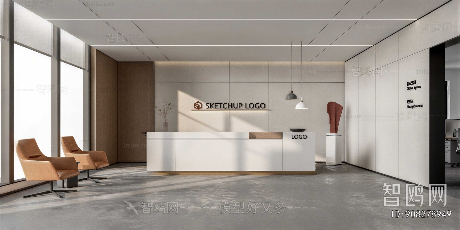 Modern Office Reception Desk