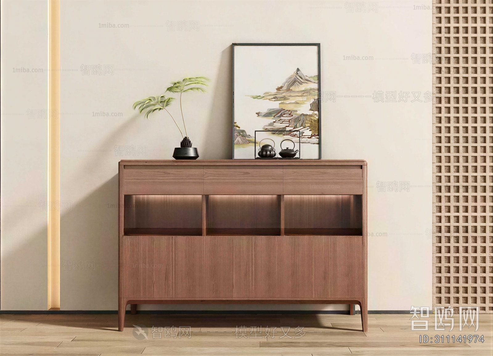 New Chinese Style Side Cabinet