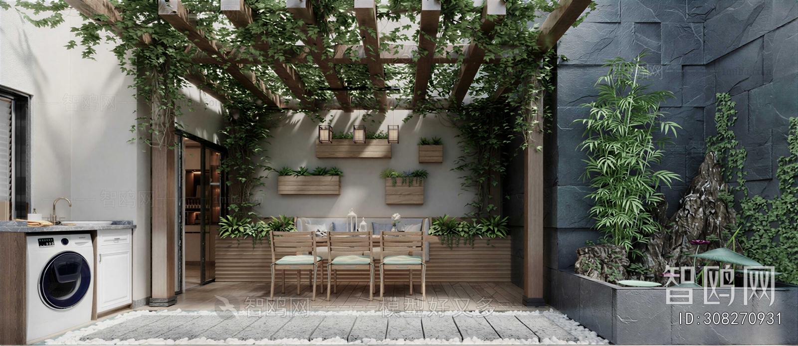 Modern Courtyard/landscape