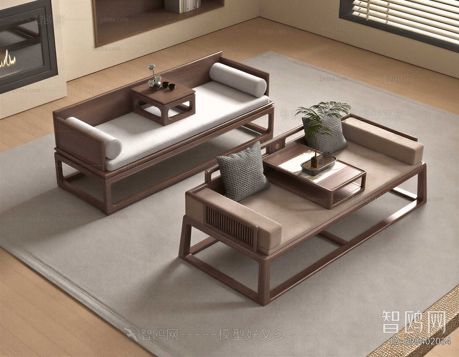 New Chinese Style Arhat Bed