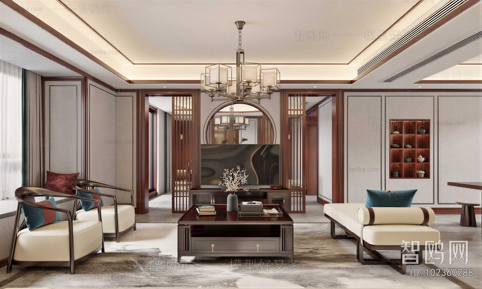 New Chinese Style A Living Room