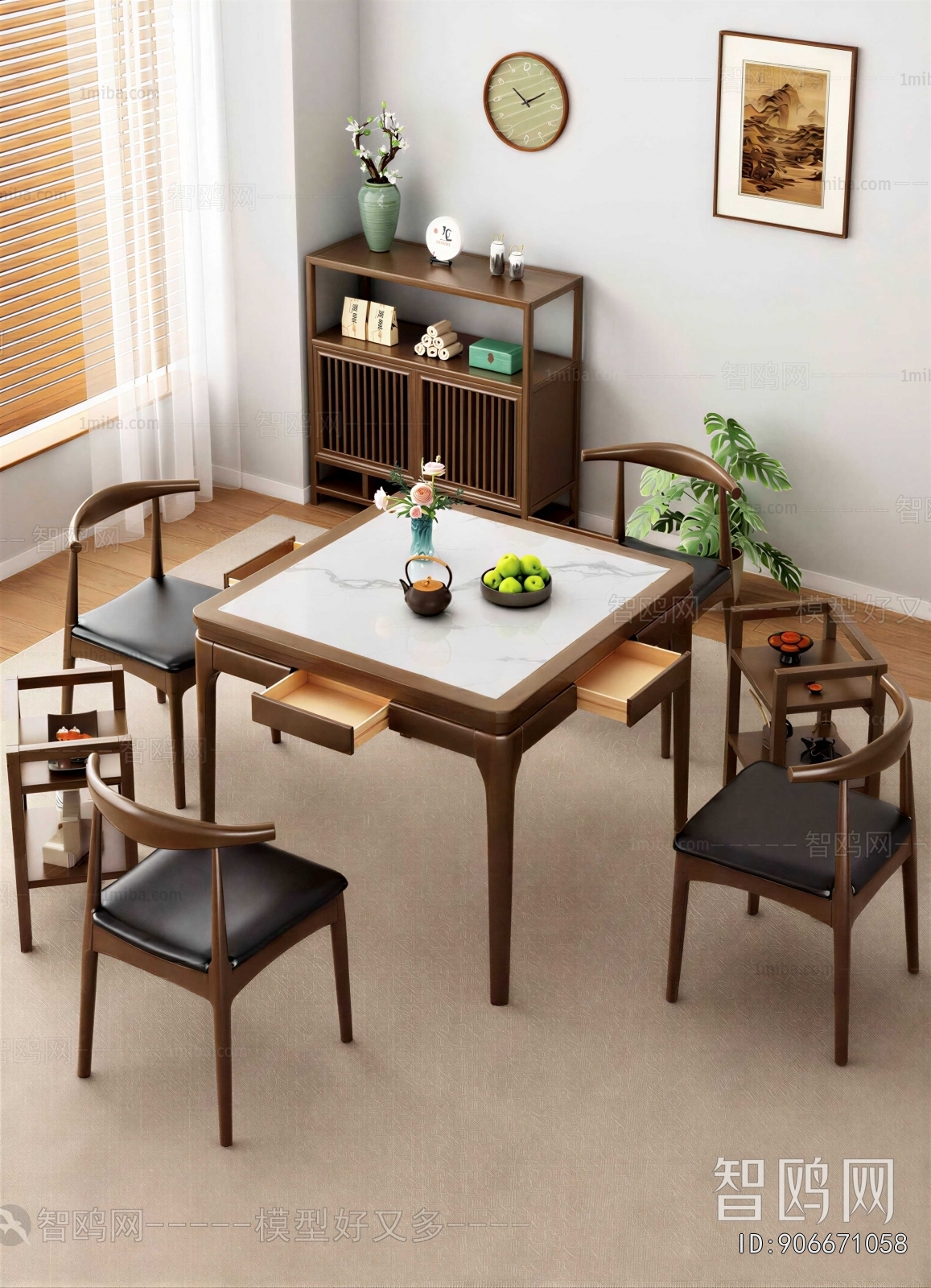 New Chinese Style Dining Table And Chairs