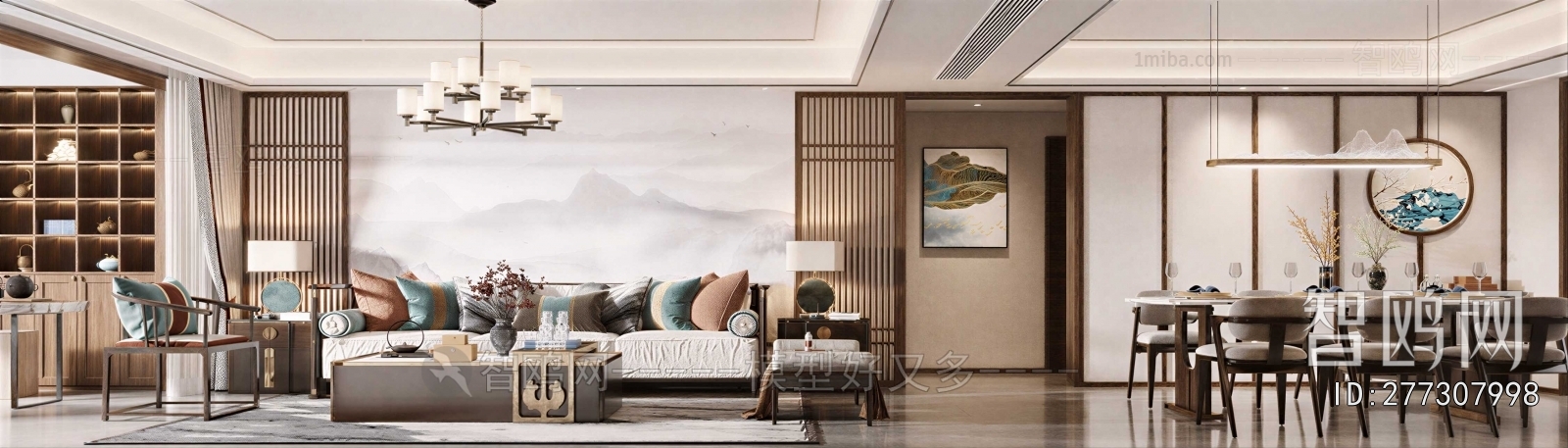 New Chinese Style A Living Room