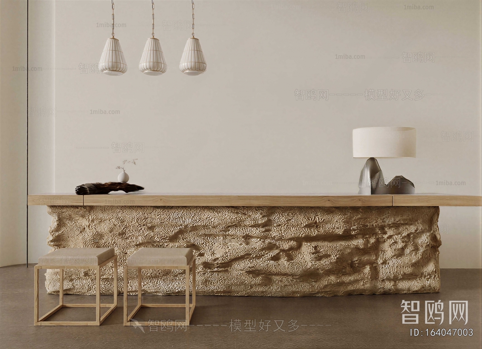 Wabi-sabi Style Reception Desk