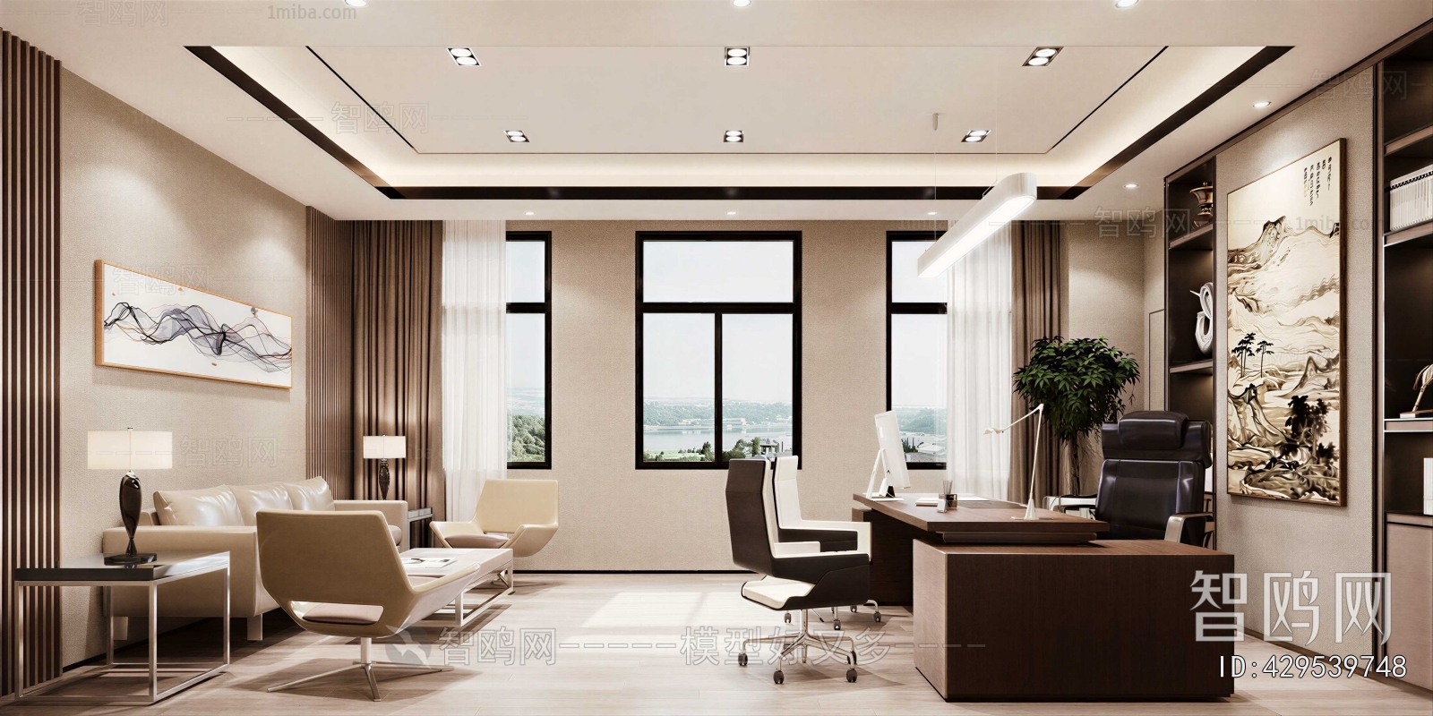 New Chinese Style Manager's Office