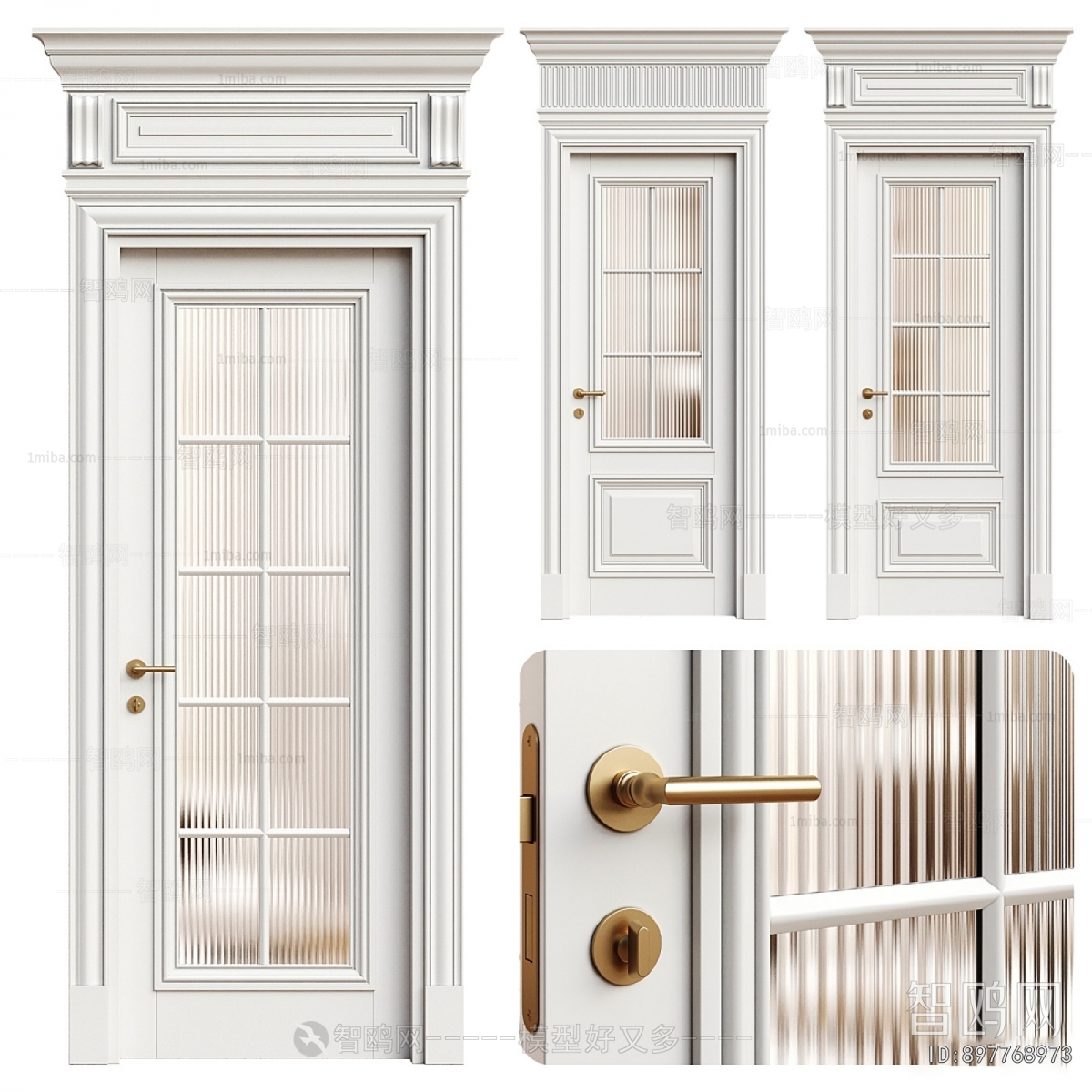 Simple European Style Single Door