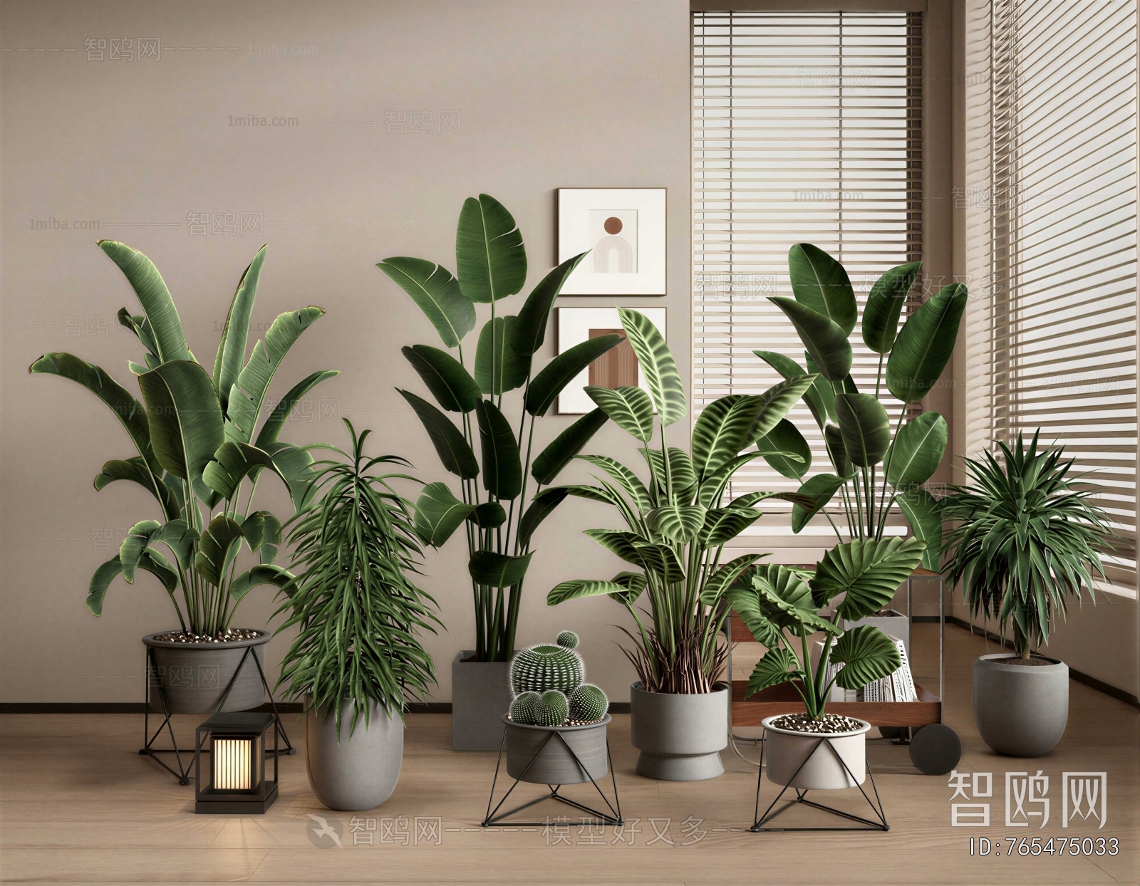 Modern Ground Green Plant Potted Plants