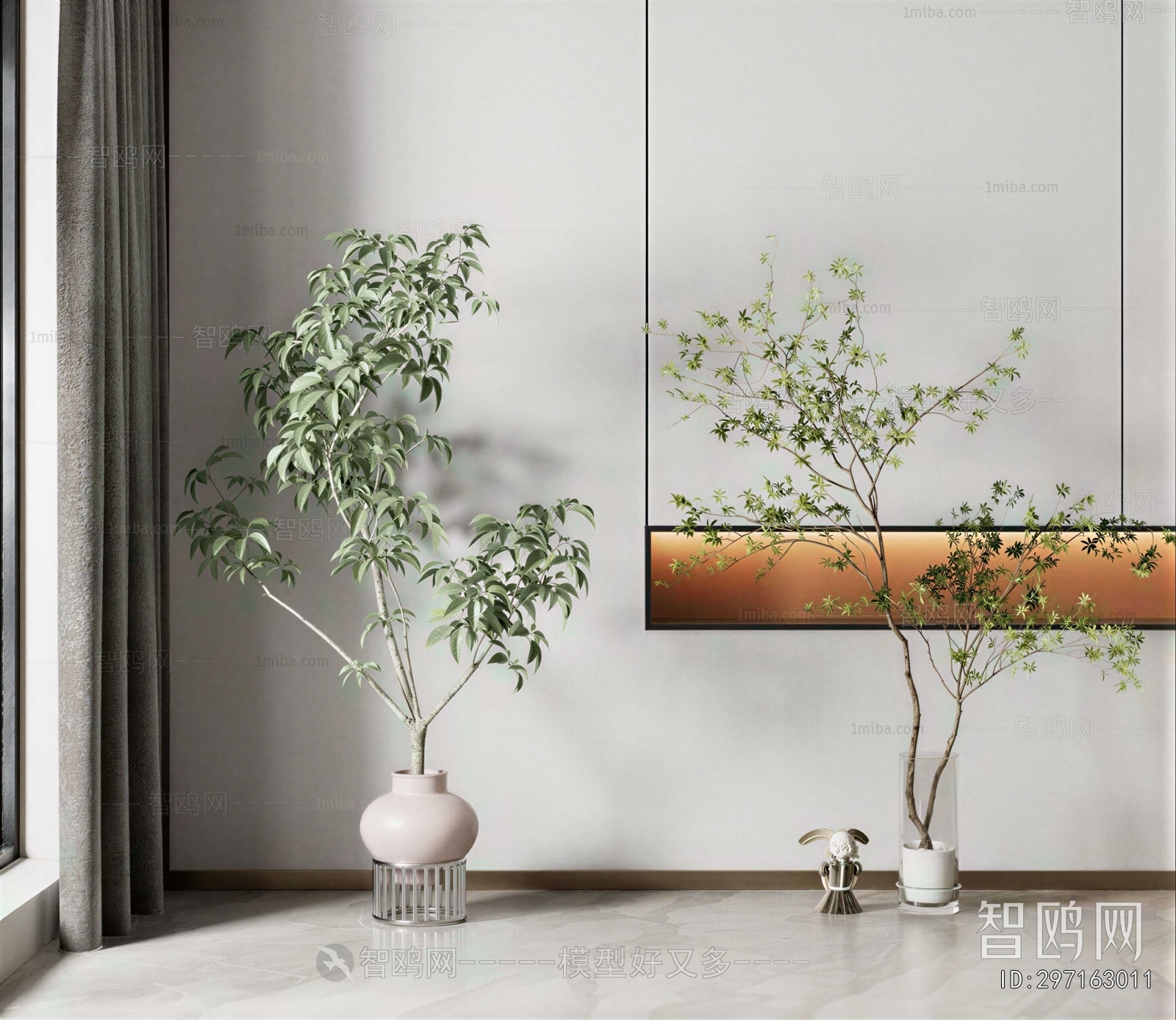 Modern Ground Green Plant Potted Plants