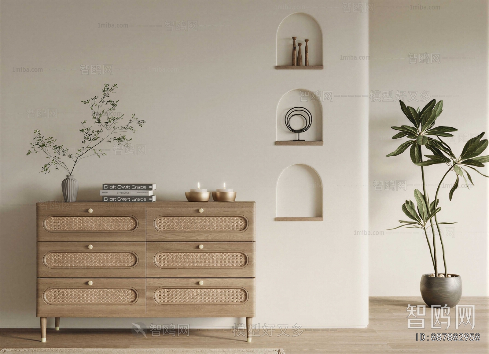 Wabi-sabi Style Entrance Cabinet