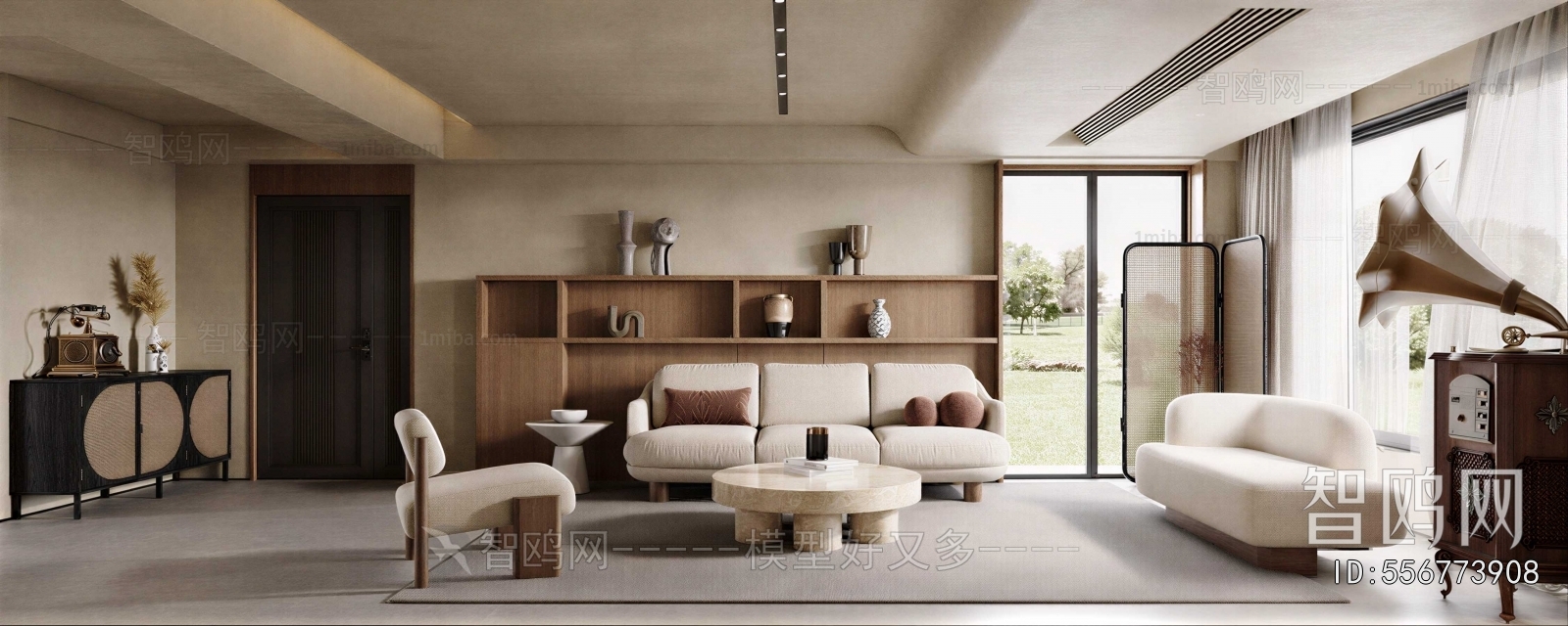 Wabi-sabi Style A Living Room