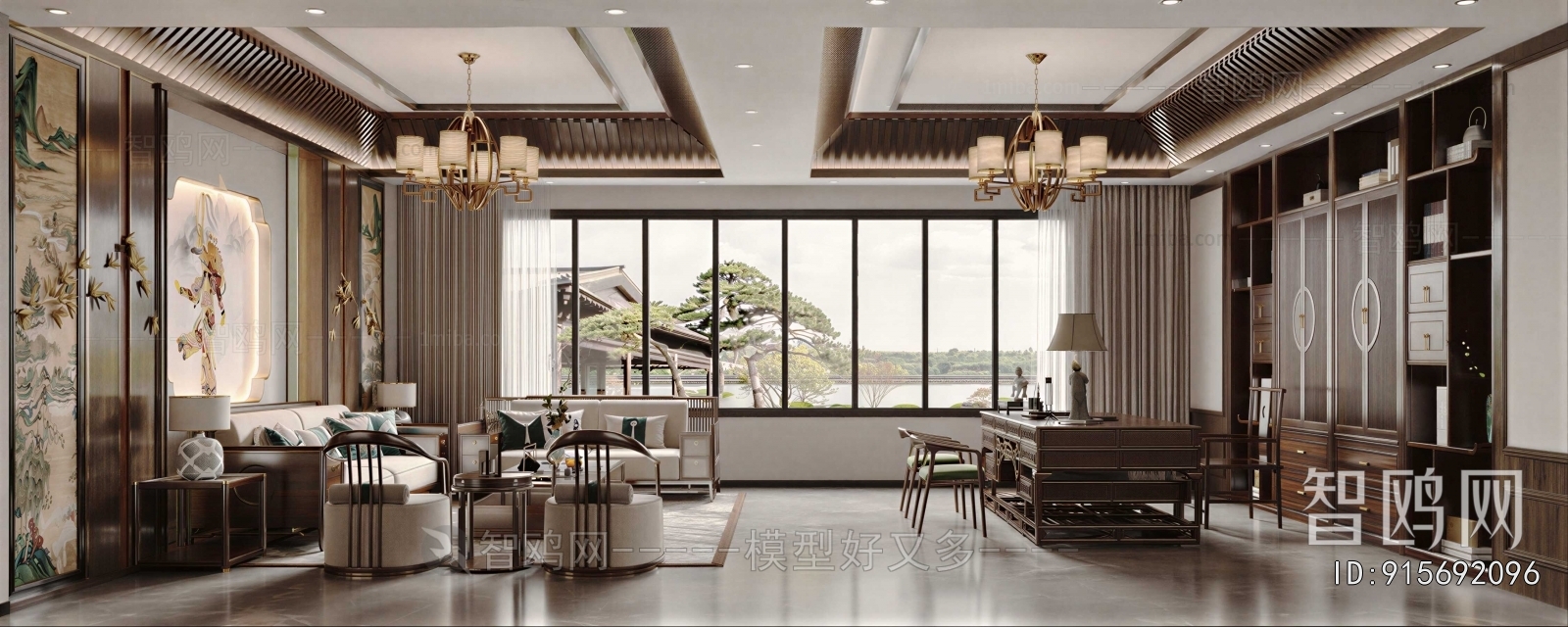 New Chinese Style A Living Room