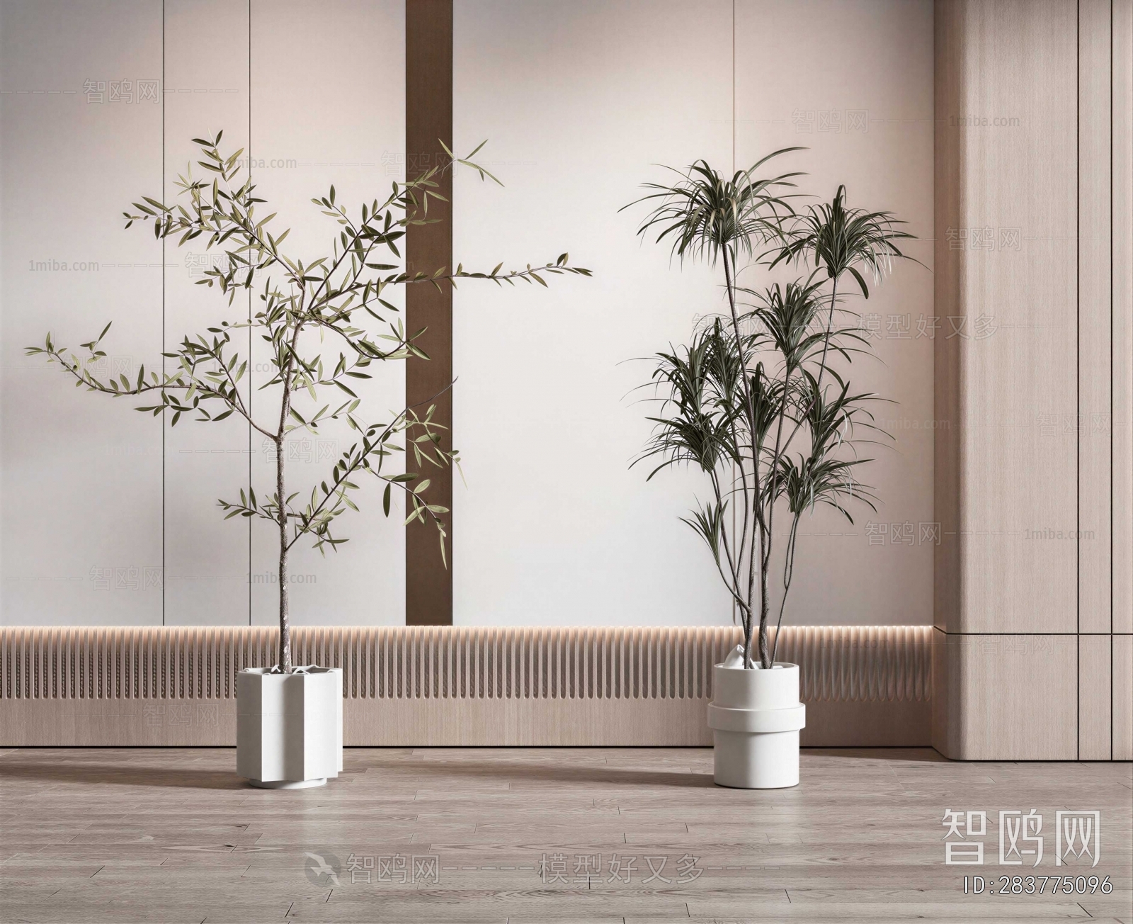 Modern Ground Green Plant Potted Plants