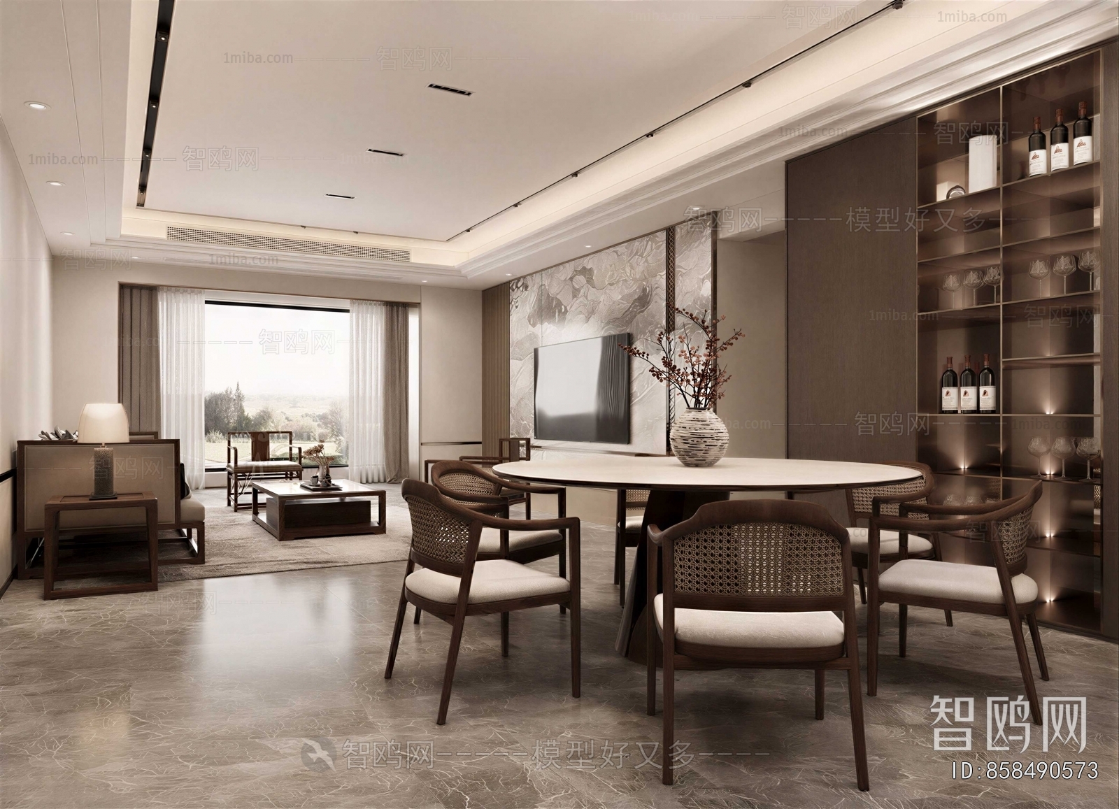 New Chinese Style Dining Room