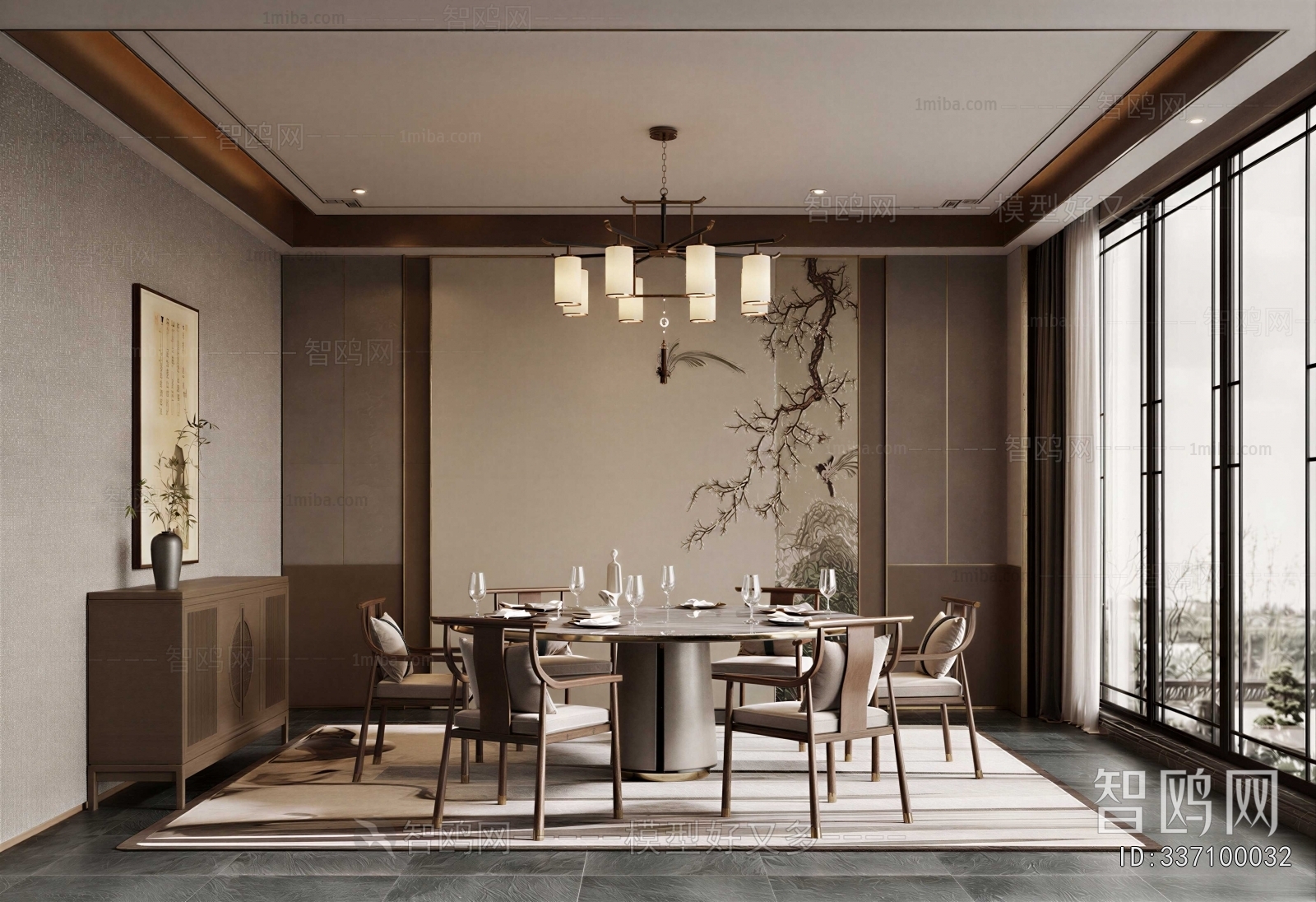 New Chinese Style A Living Room