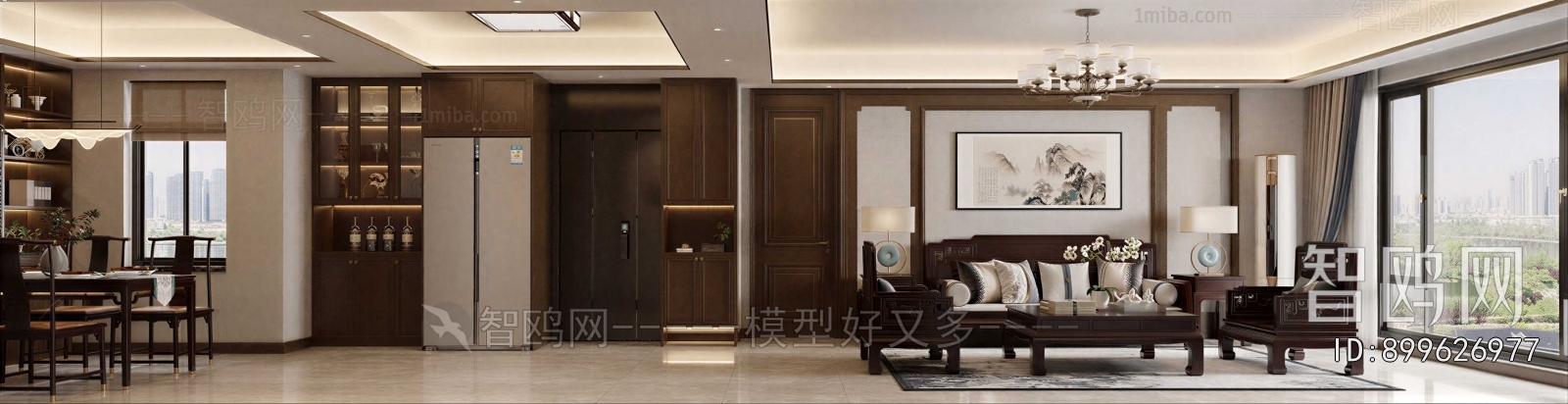 New Chinese Style A Living Room