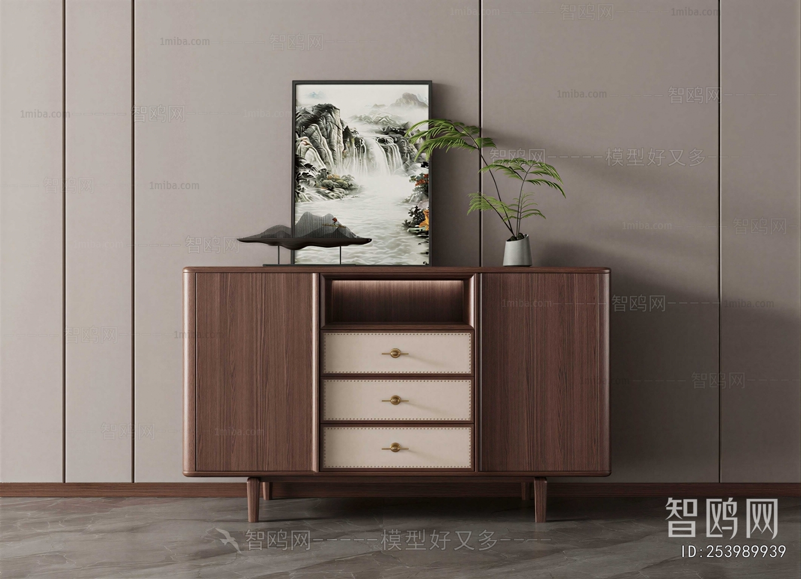 New Chinese Style Entrance Cabinet