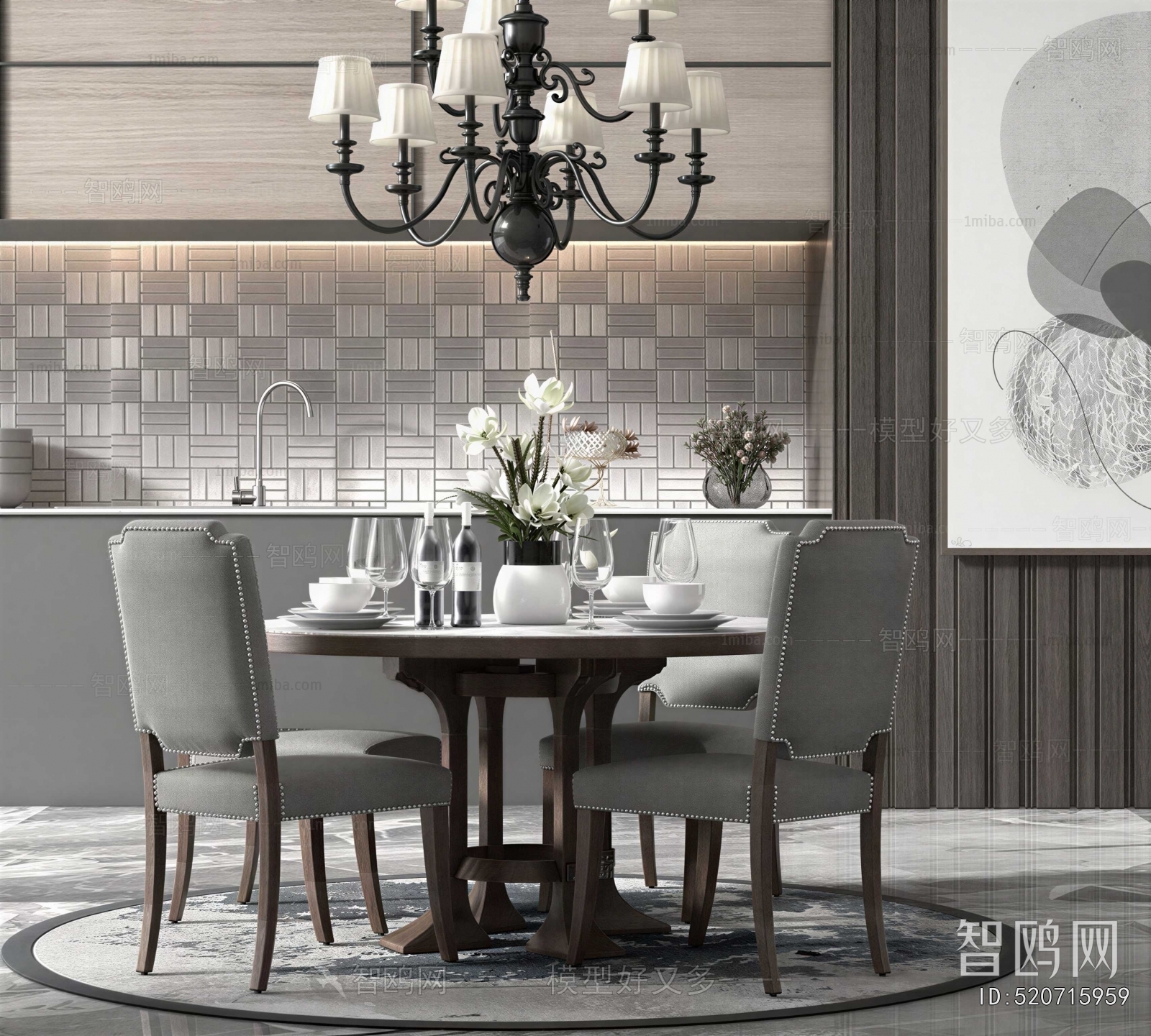 American Style Dining Table And Chairs