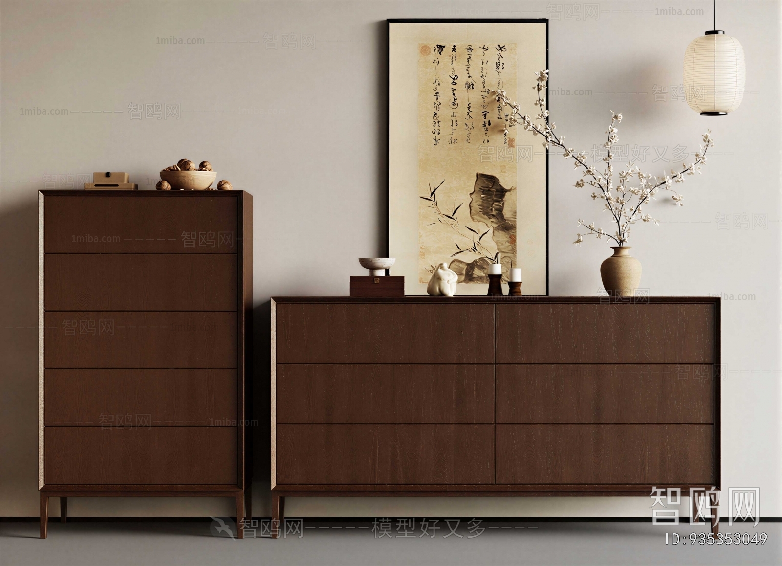 New Chinese Style Side Cabinet