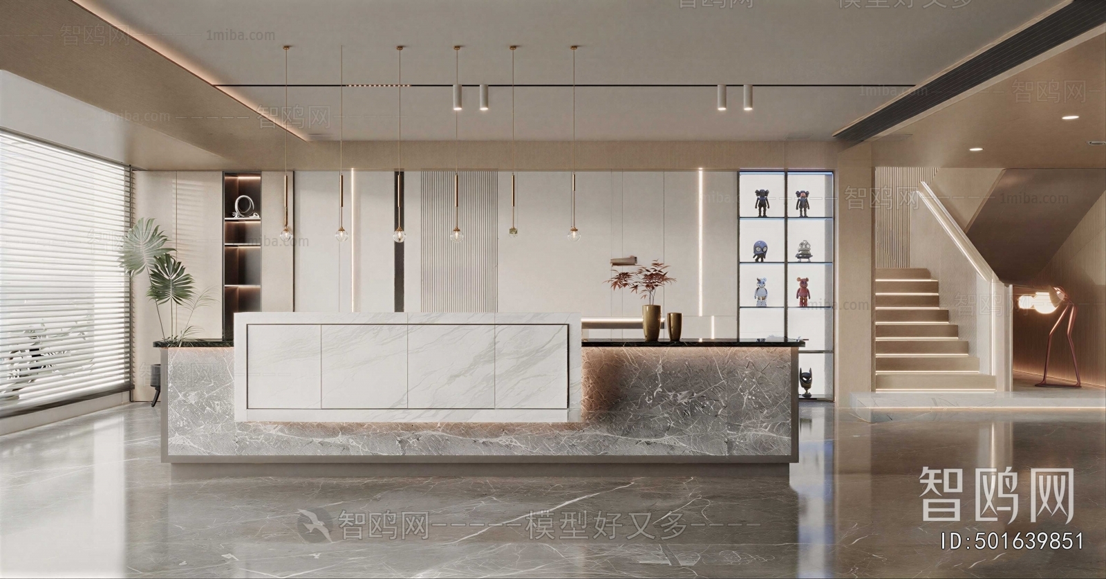 Modern Office Reception Desk