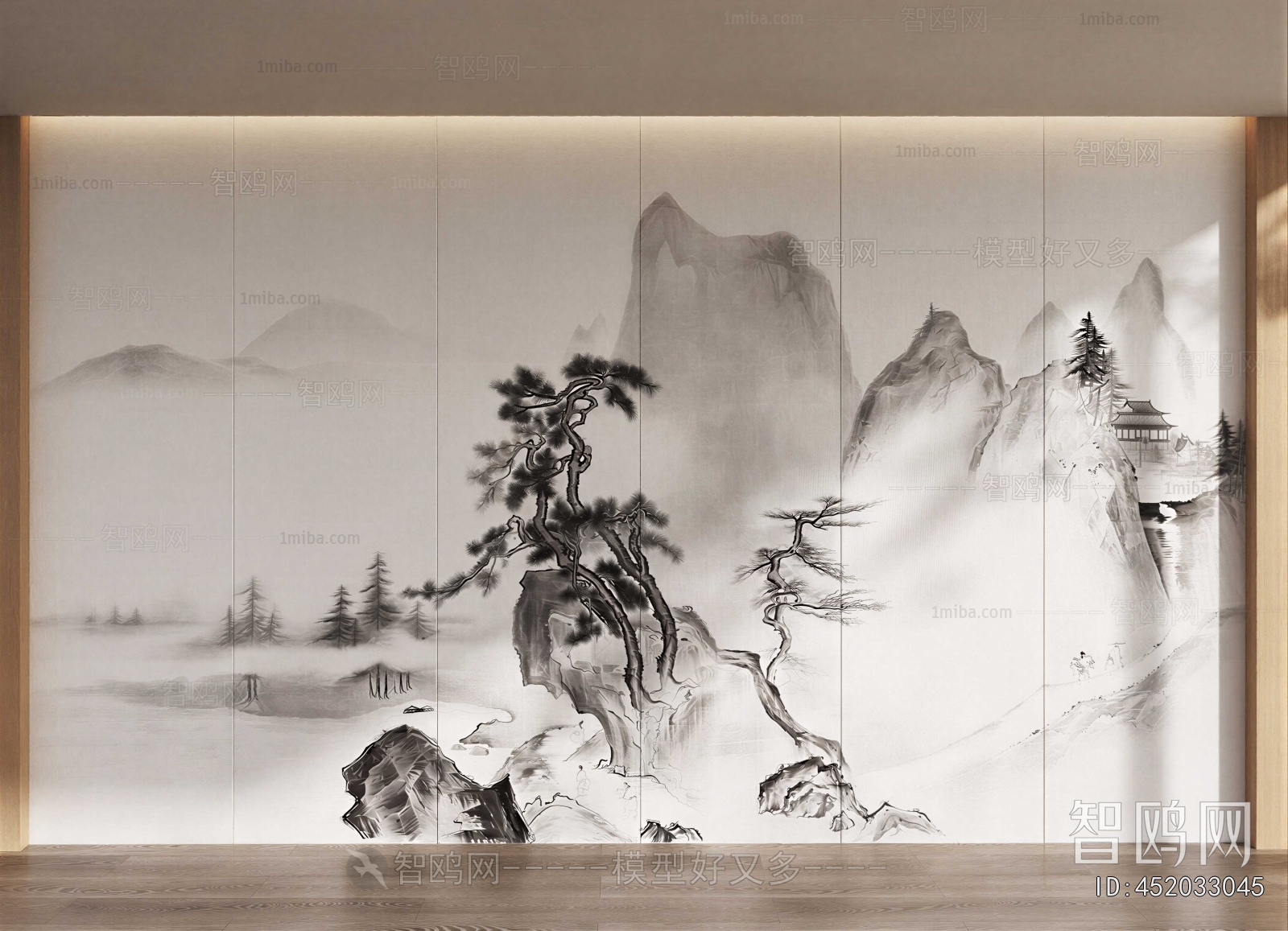 New Chinese Style TV Wall