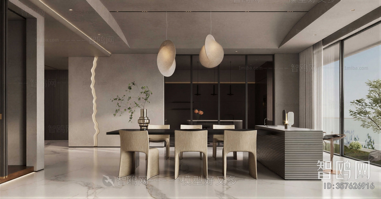 Wabi-sabi Style Dining Room