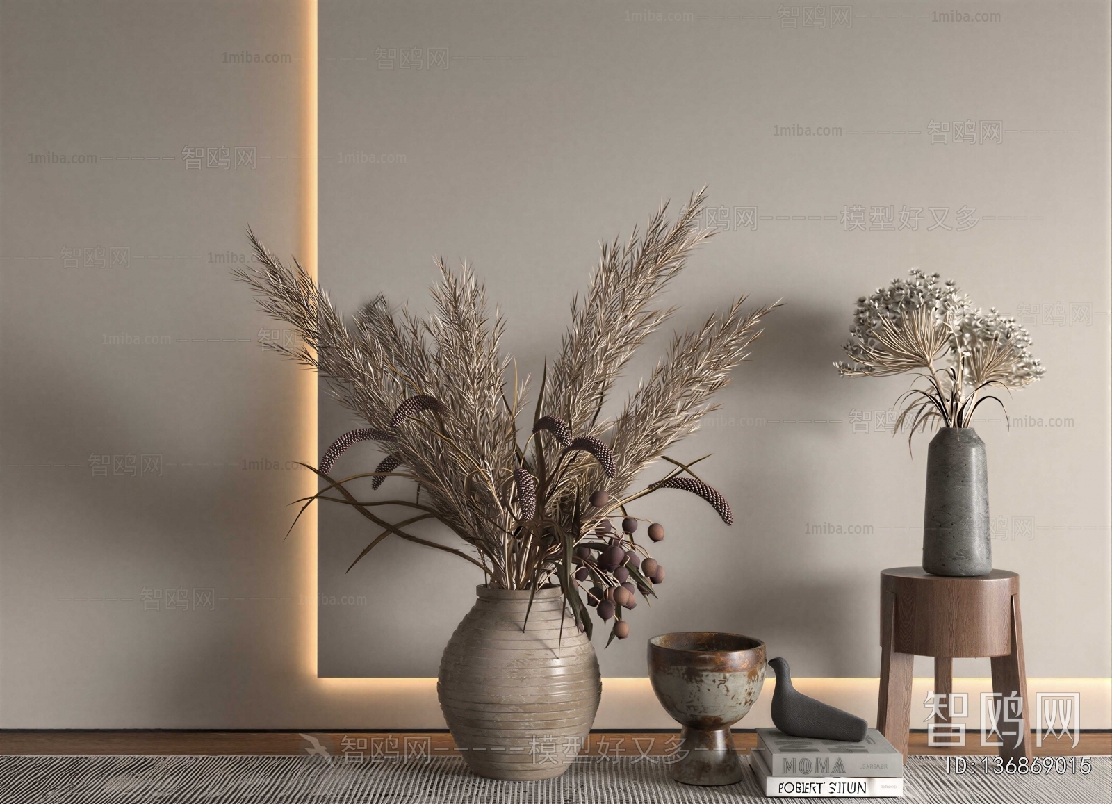 Wabi-sabi Style Ground Green Plant Potted Plants