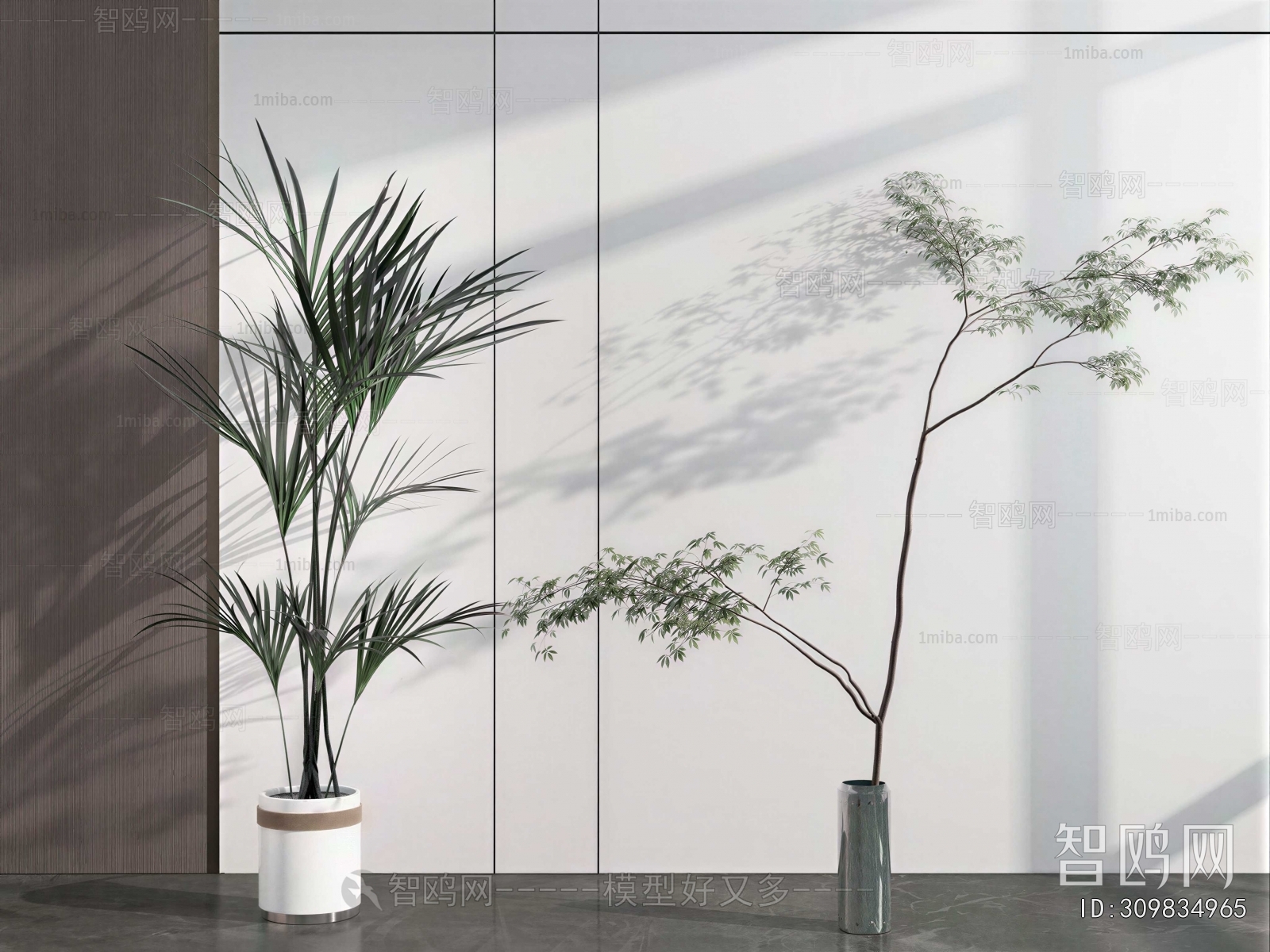 Modern Ground Green Plant Potted Plants