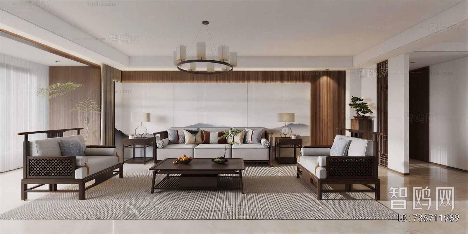 New Chinese Style A Living Room