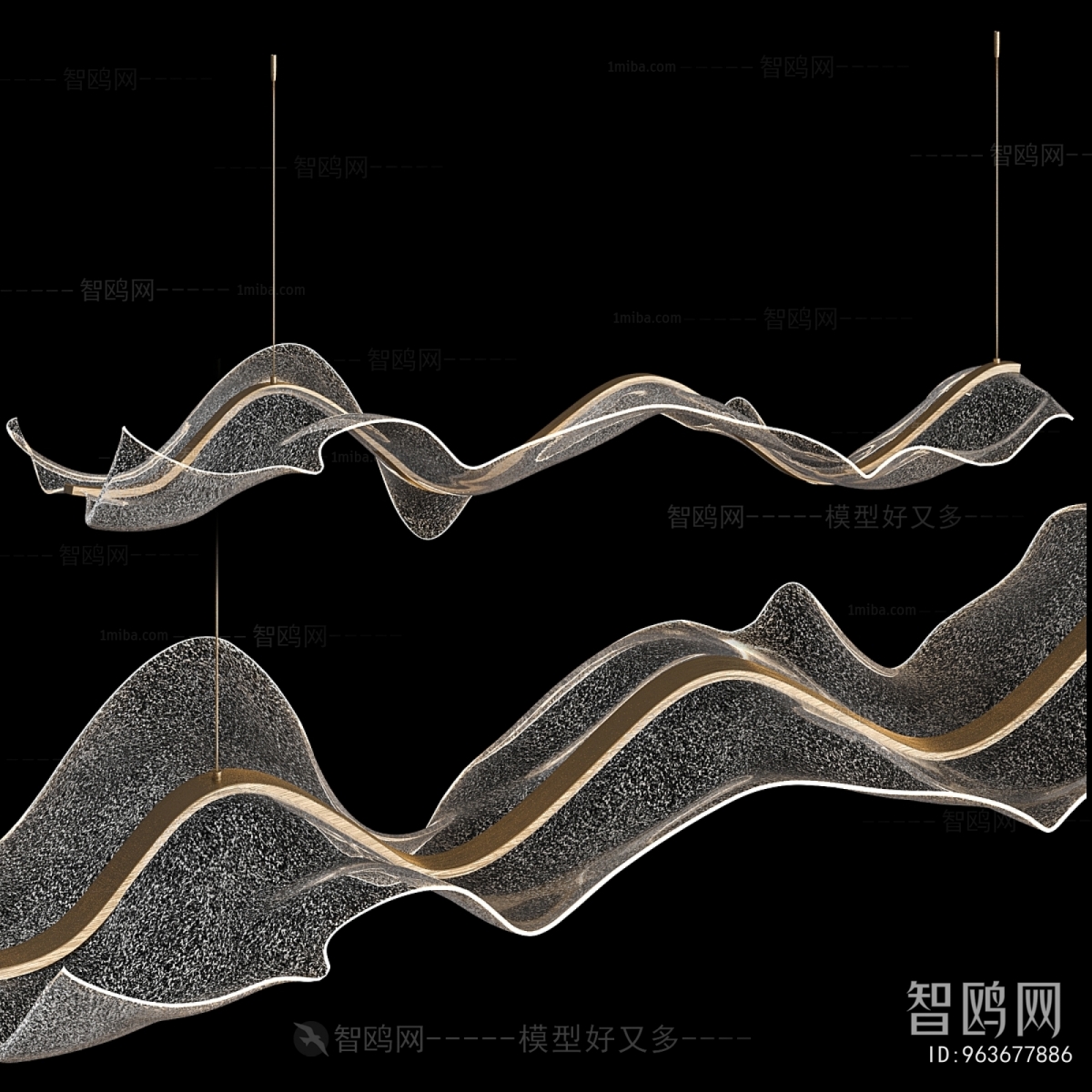 Modern Long Chandelier