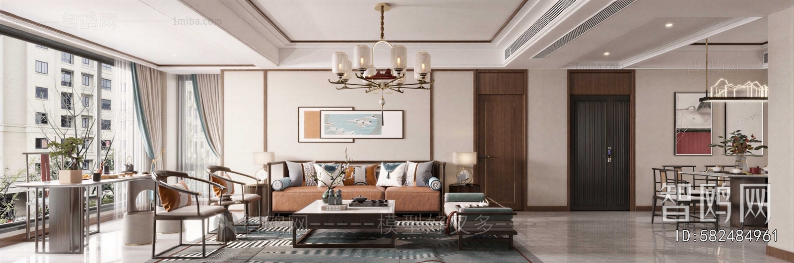 New Chinese Style A Living Room