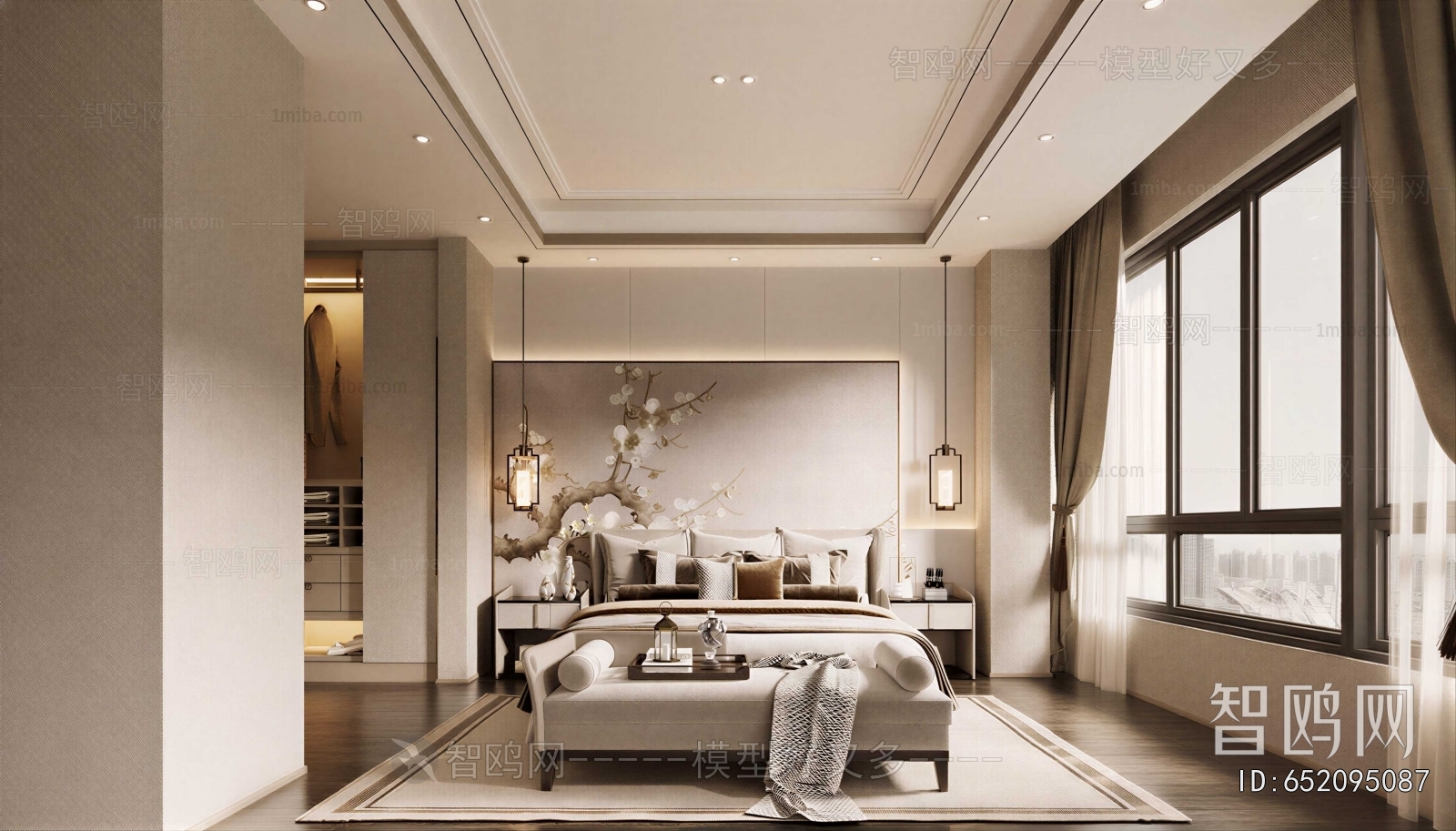 New Chinese Style Bedroom