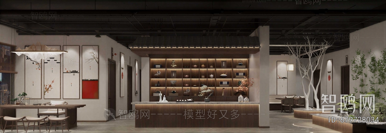 New Chinese Style Teahouse Tea House