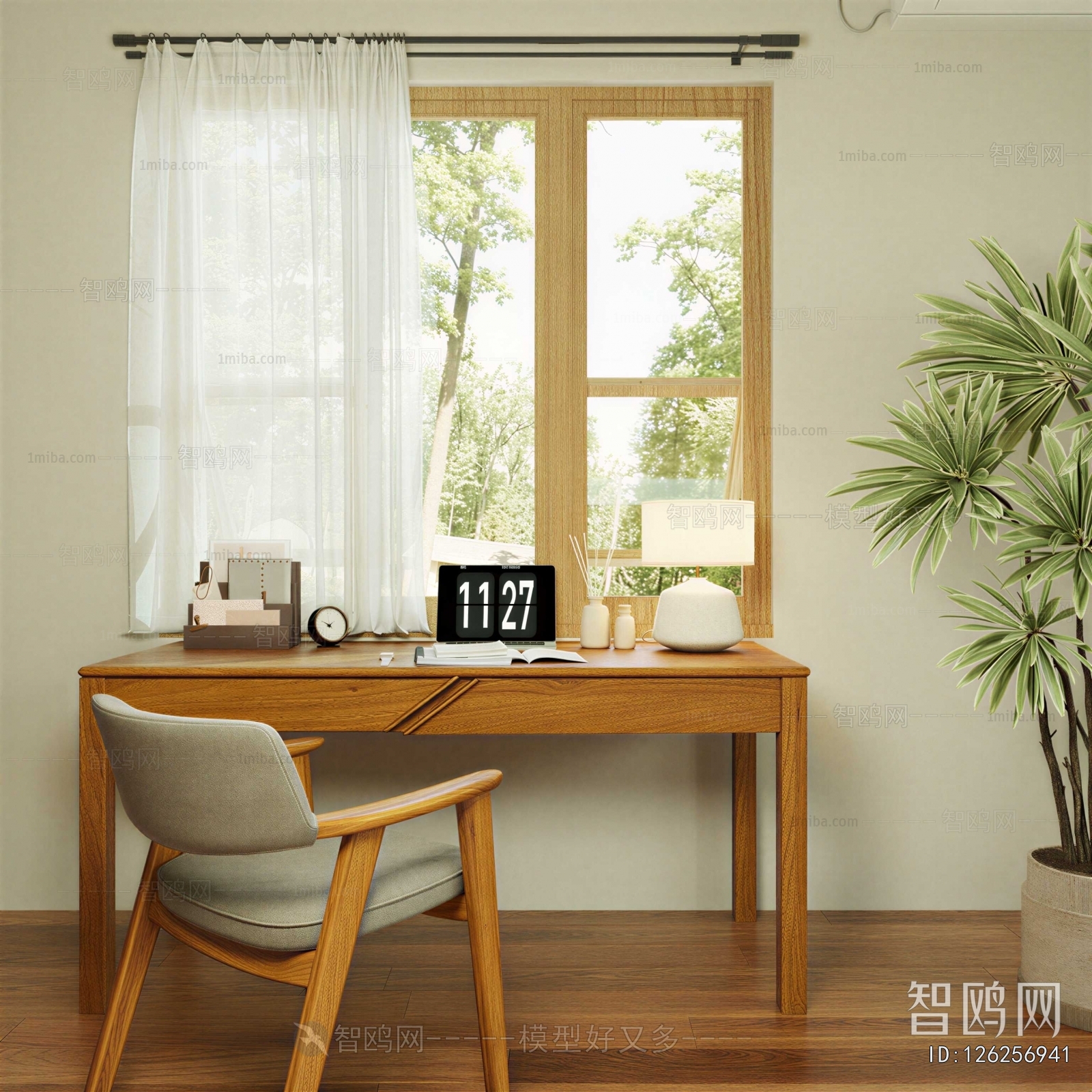 Nordic Style Computer Desk And Chair