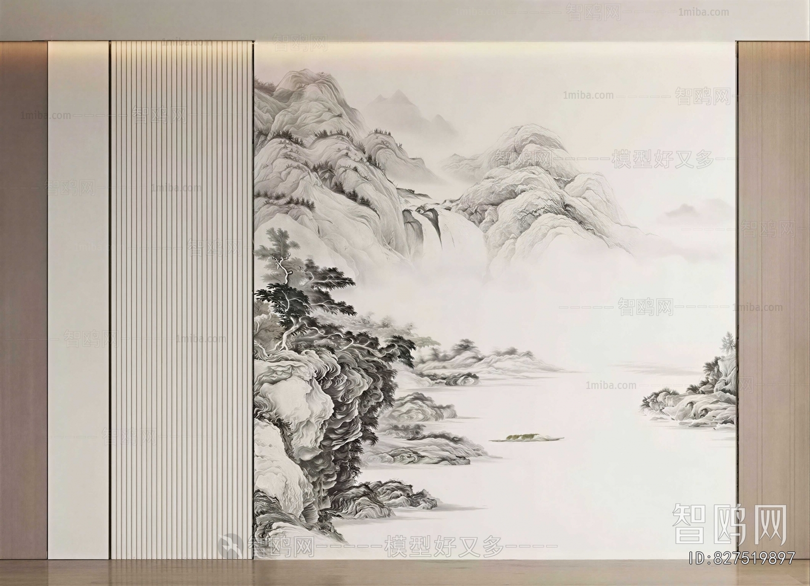 New Chinese Style TV Wall