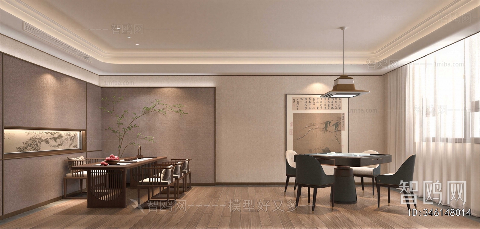 New Chinese Style Chess And Card Room