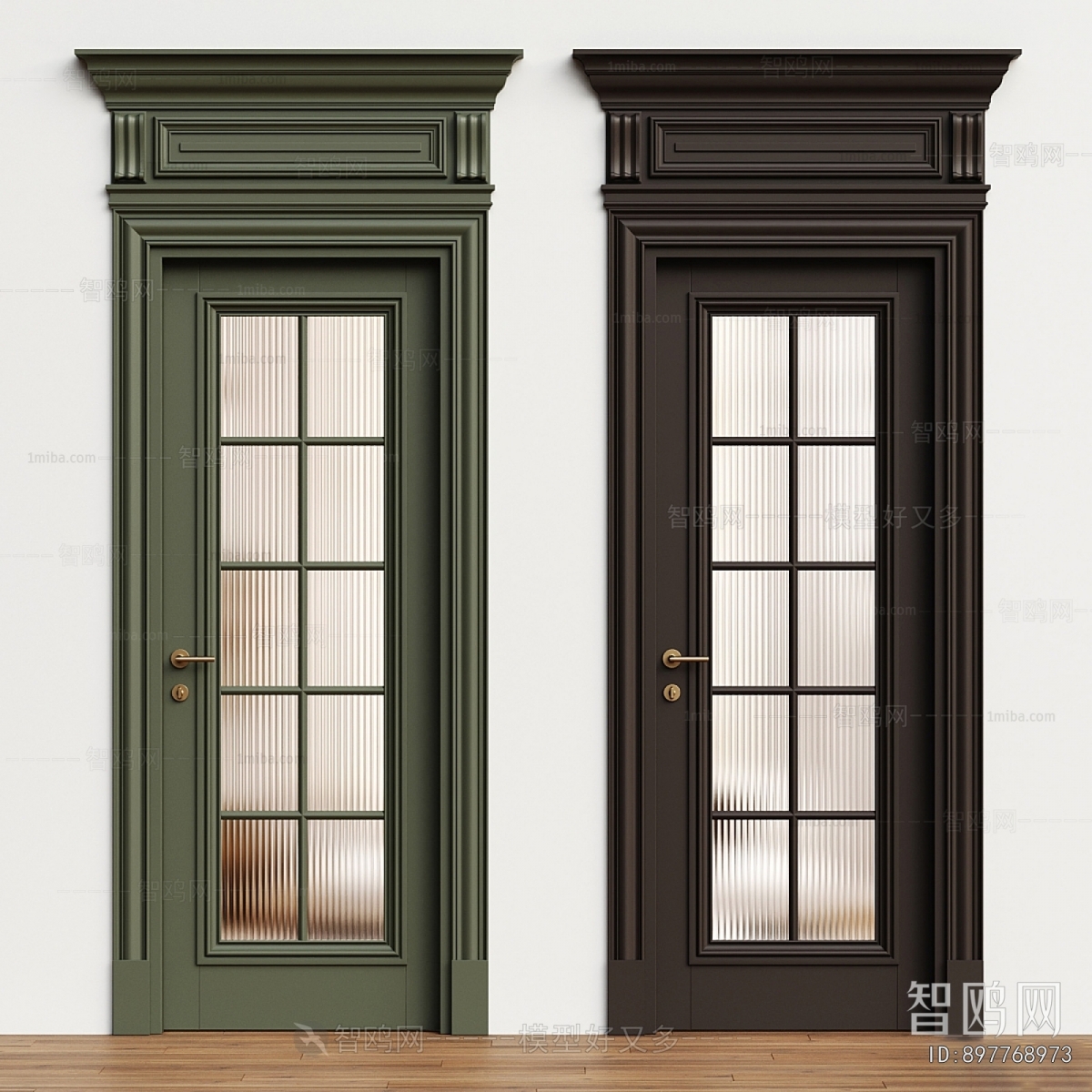 Simple European Style Single Door