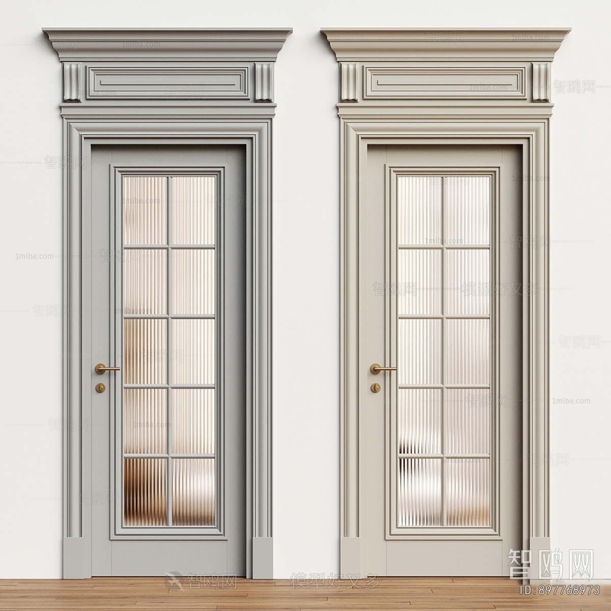 Simple European Style Single Door
