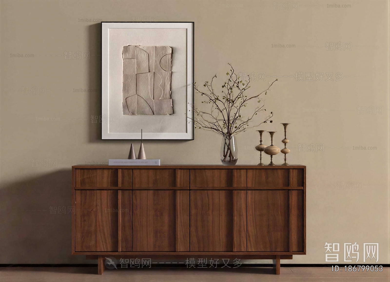 Wabi-sabi Style Side Cabinet