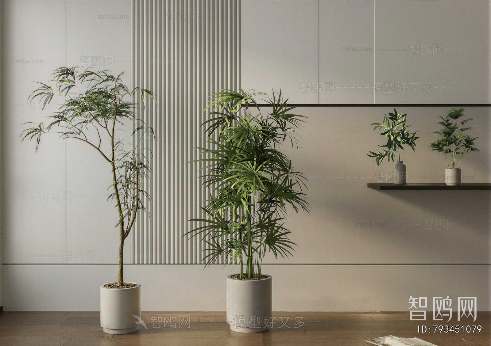 Modern Ground Green Plant Potted Plants