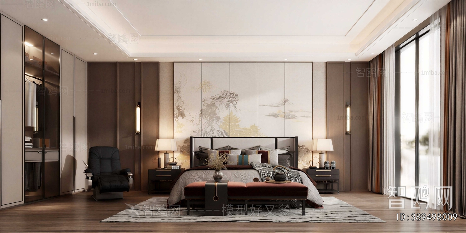 New Chinese Style Bedroom