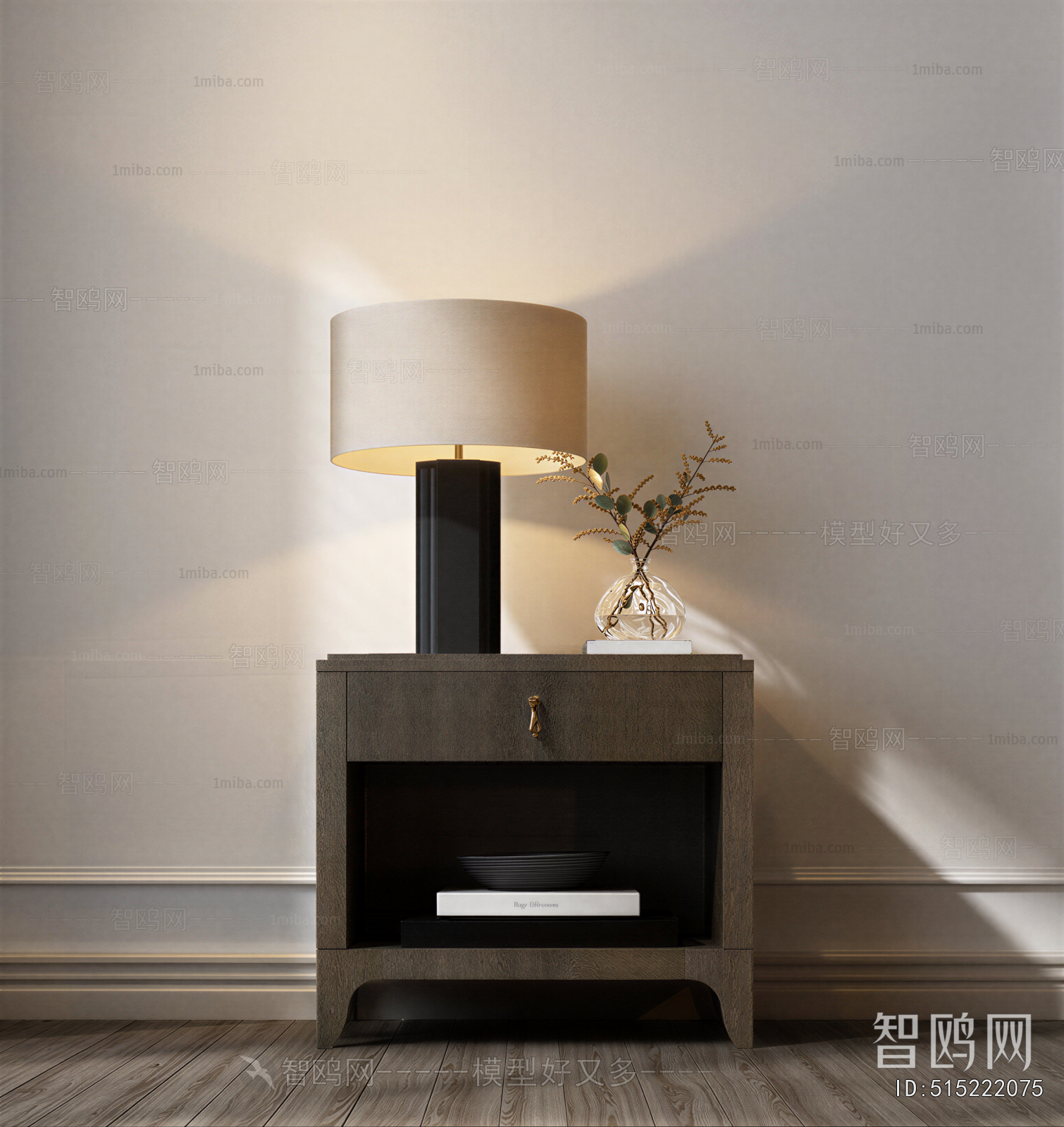 New Chinese Style Bedside Cupboard