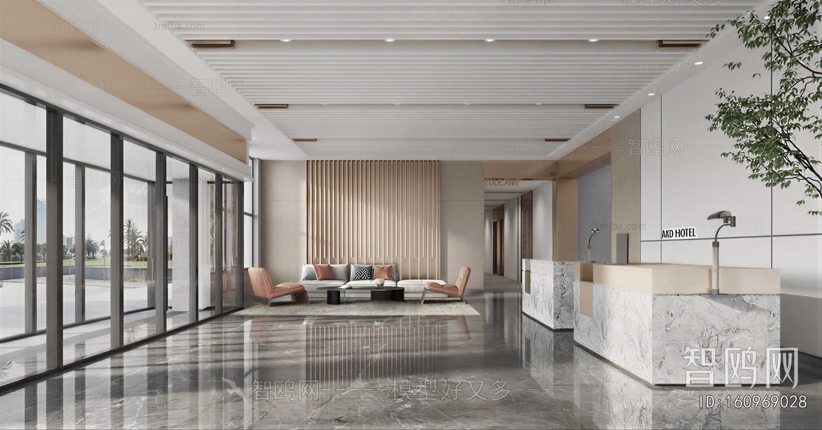 Modern Office Reception Desk