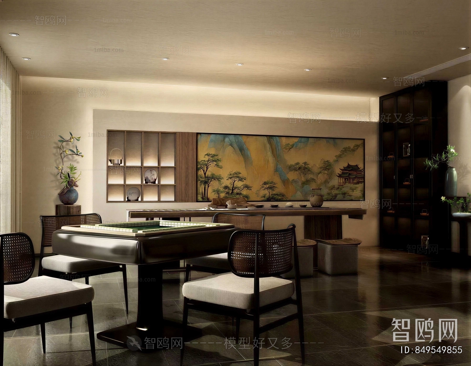 New Chinese Style Chess And Card Room