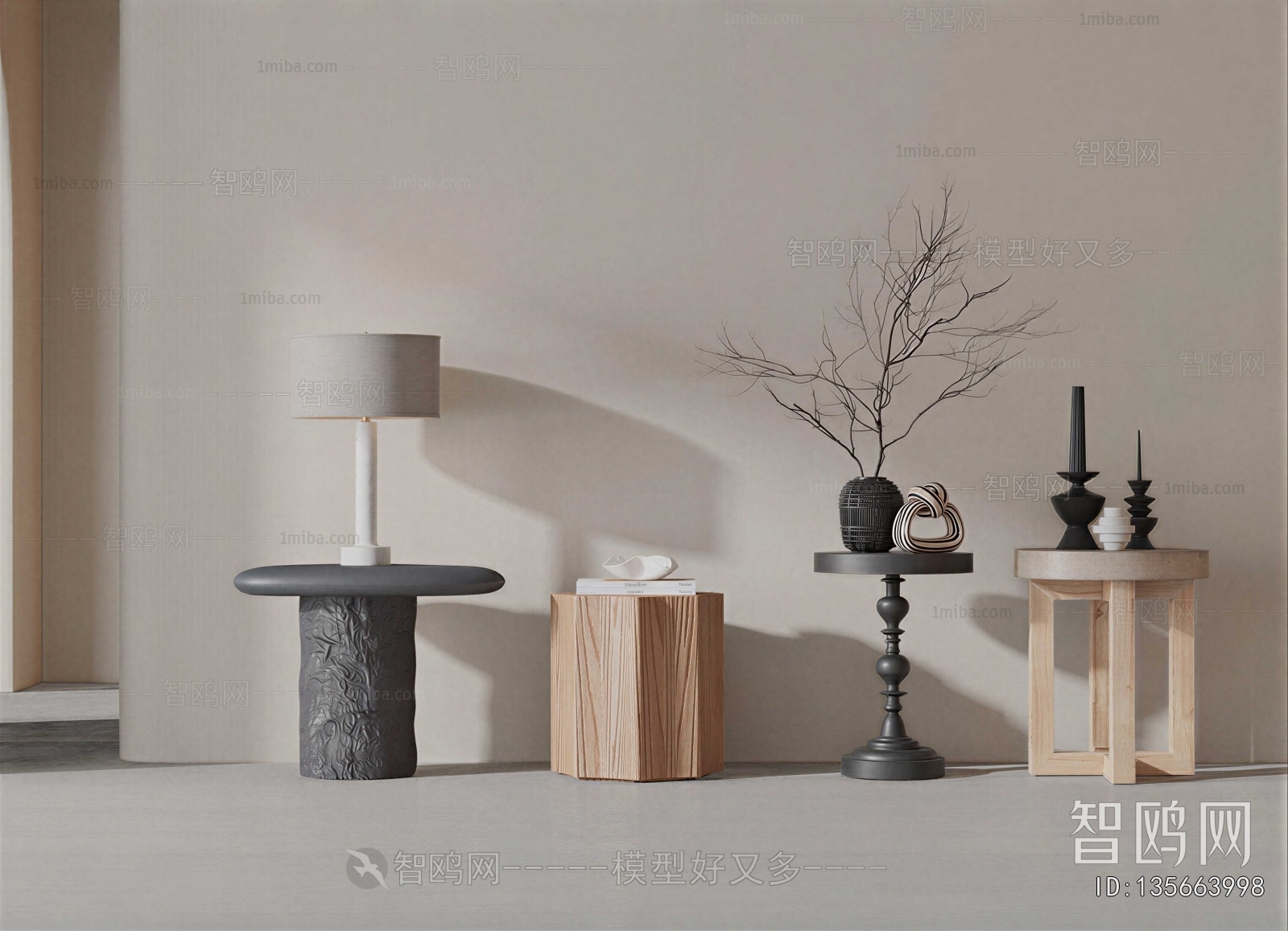 Wabi-sabi Style Side Table/corner Table