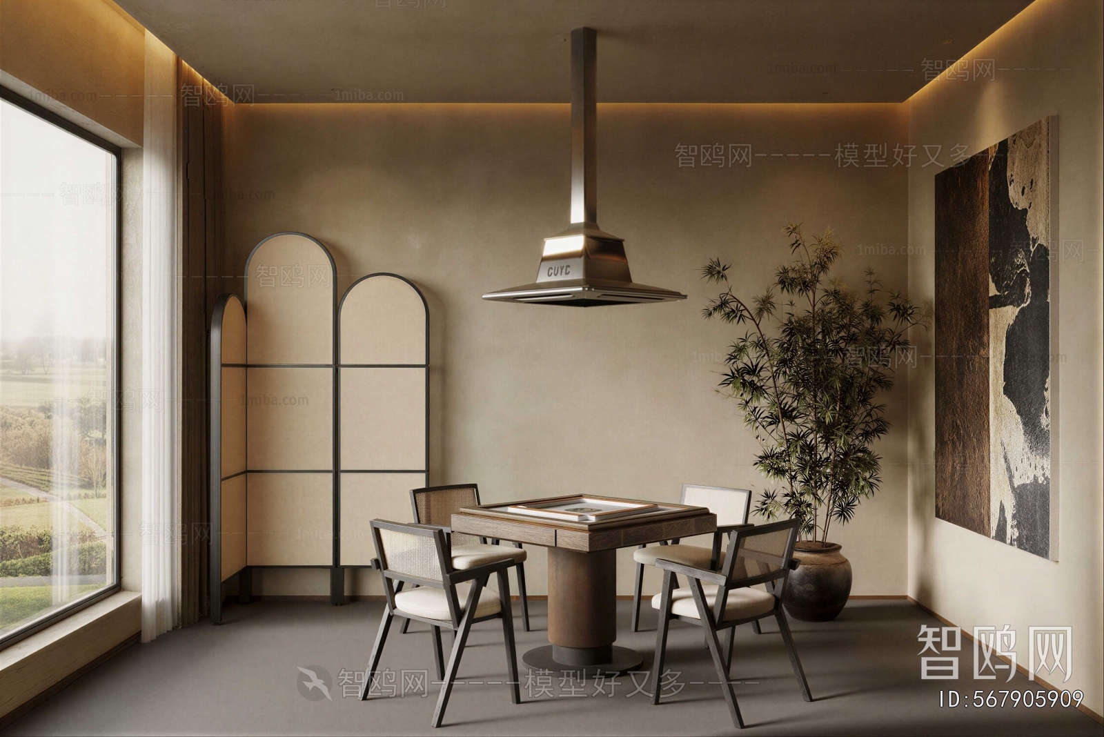 New Chinese Style Chess And Card Room