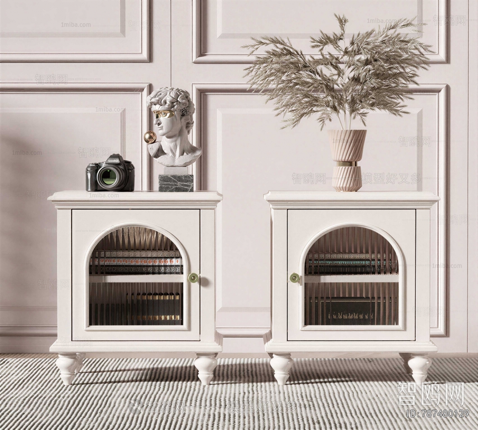 Retro Style Bedside Cupboard